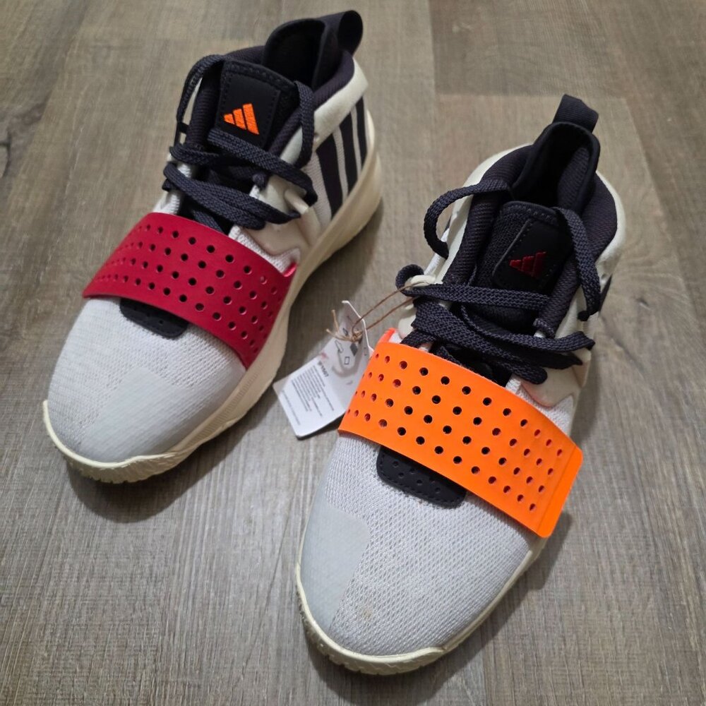adidas Dame 8 Extply Basketball Shoes IF1507 White Black Orange Men Size 6